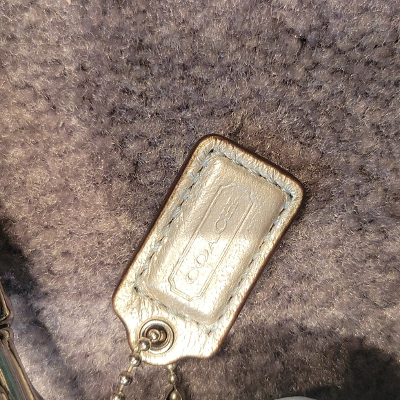 Coach Blue Sateen Wristlet - Picture 2 of 6